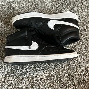 Nike shoes size seven high tops black and white